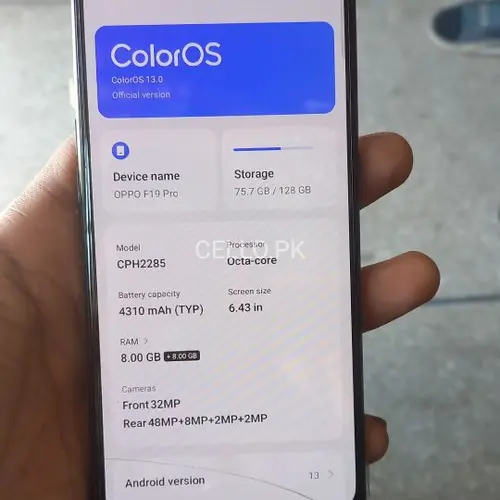 Oppo F19 Pro Mobile Price in Pakistan