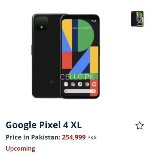 google pixel 4xL Mobile Price in Pakistan