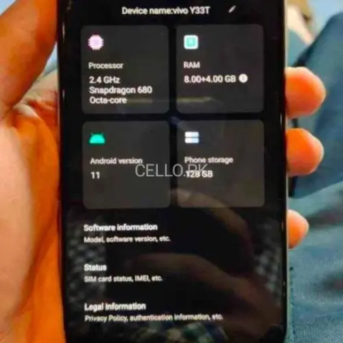 Vivo Y33T Mobile Price in Pakistan